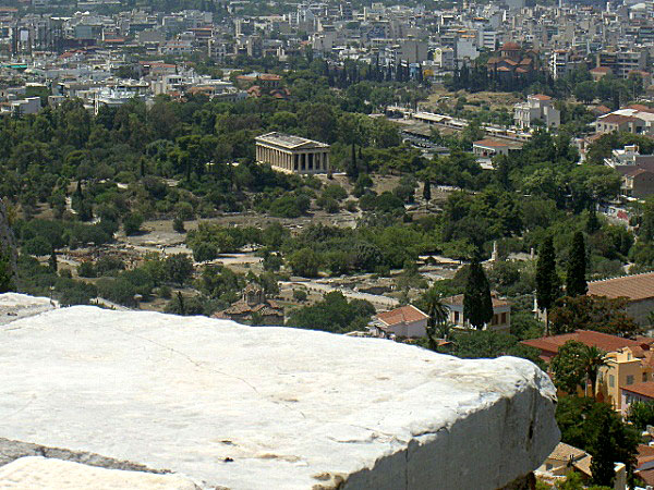 Utsikten mot Aten från Akropolis.