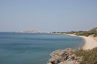 Paleochora sett från vägen ut mot Gialiskari Beach.