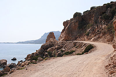 Vägen från Gialiskari mot Paleochora.
