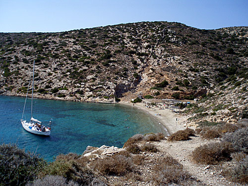 Maltezi stranden i Katapola. Amorgos.