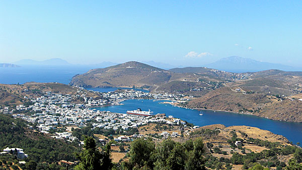 Utsikt över Skala på Patmos.
