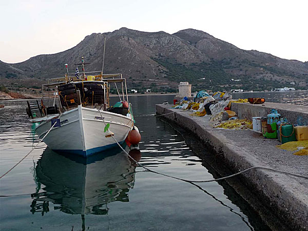 Den lilla hamnen Agios Stefanos. Tilos.