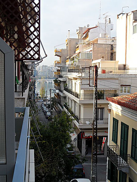 Utsikt från Hotel Lilia i Pireus.
