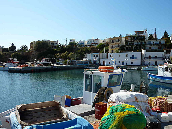 Hamnen i Makrigialos på Kreta.