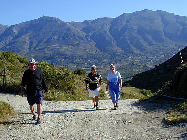 Promenad runt berget på Kreta.