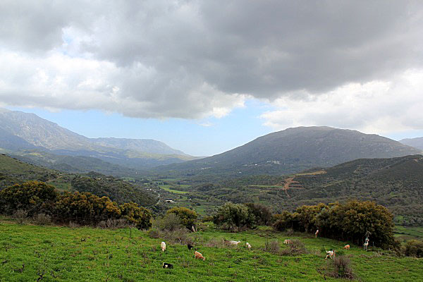 Utsikt fra Thronos på Kreta.