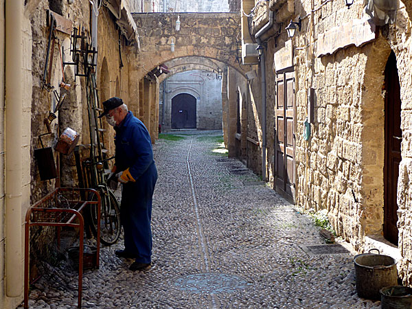 Verkstäder i gamla stan på Rhodos.