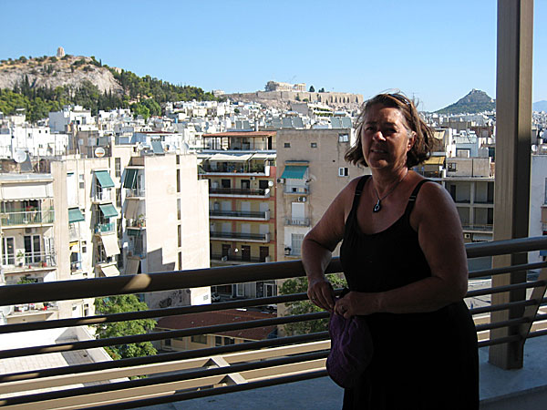 Utsikt från taket, Hotel Ilissos, Aten. 