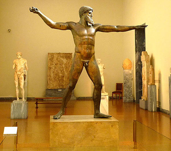 Arkeologiska museet i Aten. Poseidon.