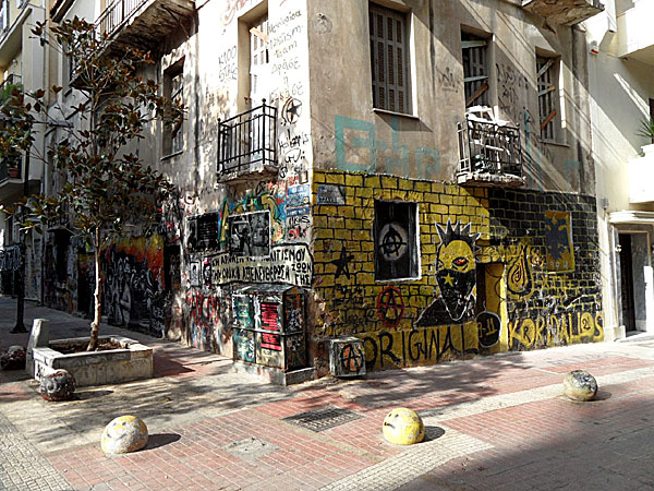 Grafitti även i Exarchia. Aten.