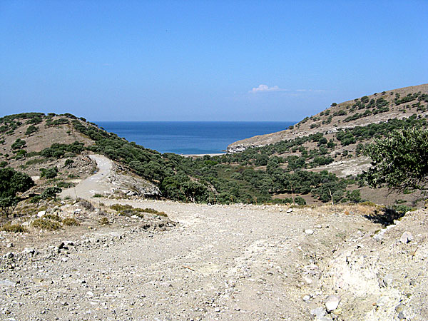 Agios Efstratios: på vandring mot Agios Dimitrios-stranden